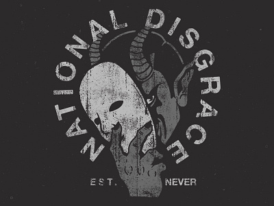 National Disgrace apparel apparel design band band tee clothing design devil mask merch merch design shirt shirt design tshirt