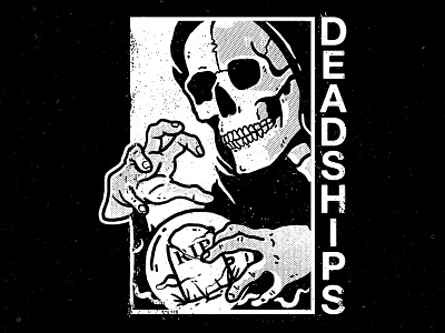 Deadships - Bad Luck apparel apparel design bad luck band band tee clothing design merch merch design shirt shirt design skeleton tshirt