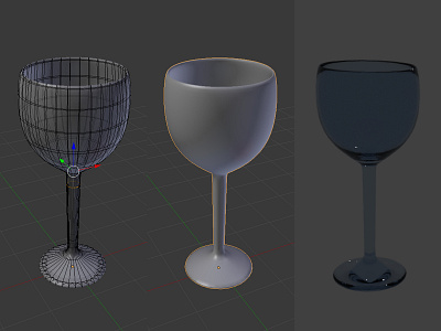 New Tricks! 3d blender cup glass modeling wine