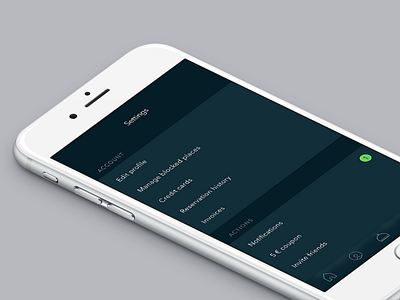Settings 007 app bim dailyui design ios restaurant settings ui