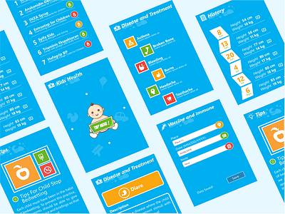 Permata Bunda Mobile App Concept app child health kids medicine mobile tips ui ux