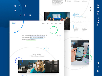 Services Page Preview circles float services ui ux web