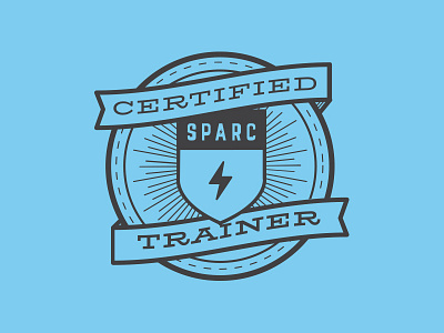 Certified Trainer Badge badge certified classic crest icon illustration lightning logo modern shield sparc