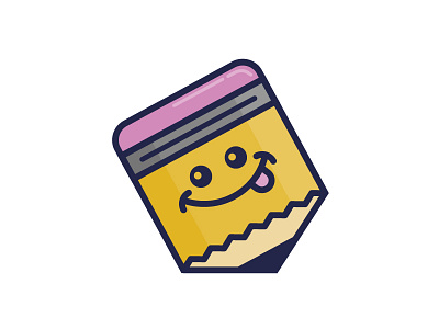 Happy Pencil! cartoon cute funny illustration logo pencil school sticker supplies