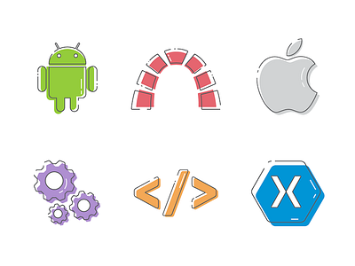 Custom icons android apple backend custom icon icons illustrated illustration settings