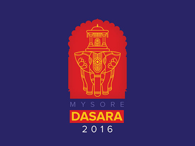 Mysore Dasara Logo art branding dasara designs elephant event fine art illustrations logo logo design mysore pencil procession skethes