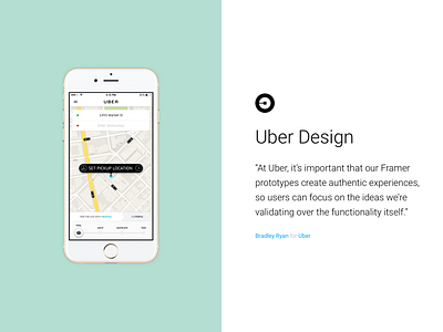 Framer Testimonials — Uber app design framer framer js framerjs frontpage ios testimonial uber website