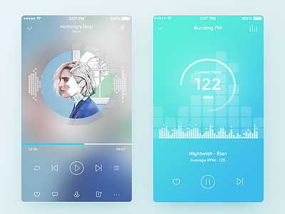 Music Player in Runtune app music running ui