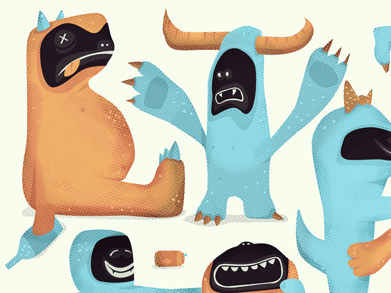 Monster Party beer denver drinking fart illustration monsters party poop sauce shit society