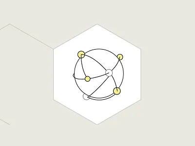 Technology icon animation black conection design grey icon line technology universe vector white yellow