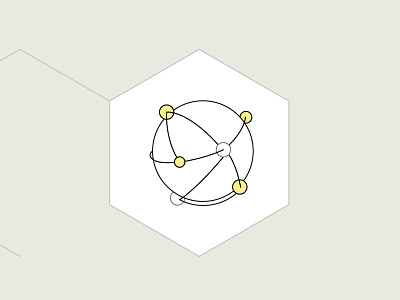 Technology icon animation black conection design grey icon line technology universe vector white yellow