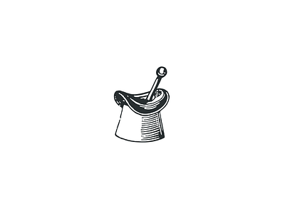 Classy Mortar & Pestle hat illustration logo mortar pestle pharmacie pharmacy top