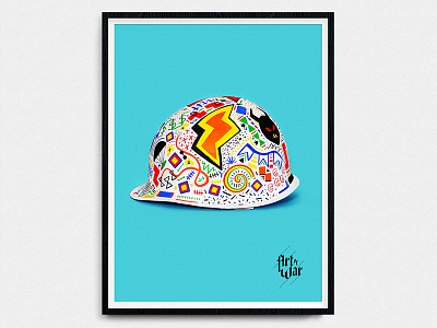 Art Of War Helmet art art direction graphic design helmet poster war