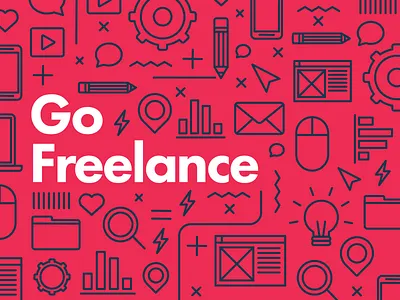 Go Freelance book contractor ebook freelance freelancer icon illustration line simple