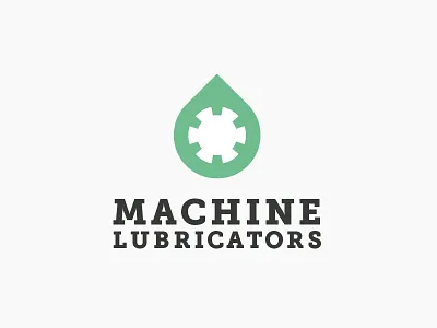Machine Lubricators brand drop gear icon identity logo lubricators machine oil