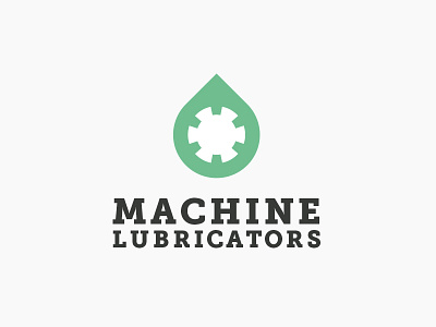 Machine Lubricators brand drop gear icon identity logo lubricators machine oil