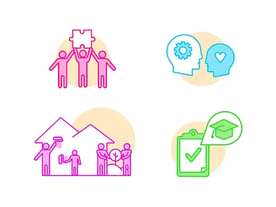 Icons icon illustration illustrator project students vector work
