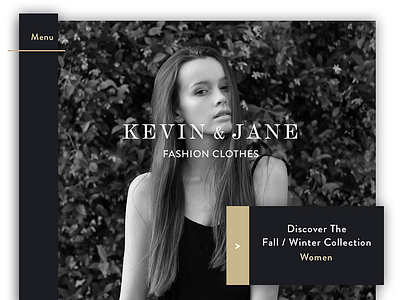 Kevin & Jane art direction brand branding clothing elegant fashion graphic luxury typography ui ux web design