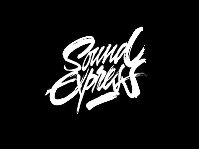 Sound Express calligraphy calligraphy and lettering artist calligraphy artist calligraphy logo et lettering evgeny tkhorzhevsky font hand lettering logo lettering artist lettering logo logo type