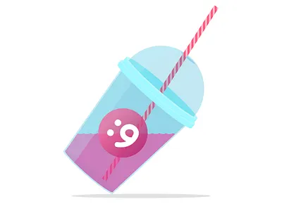 Delish! drink flat illustration soda vector