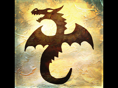 Dragon Icon digital dnd dragon illustration