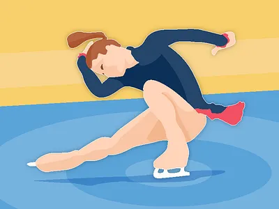Figure Skater illustration olympics people sports vector