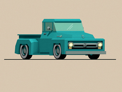 Ford F100 1956 3d c4d car cinema 4d digital illustration f100 ford illustration low poly