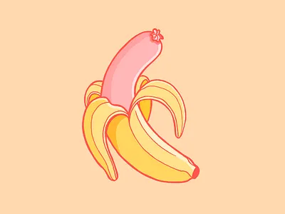 FOOD PORN banana food foodporn fruit icon illustration illustrator maldo maldonaut meat porn sausage
