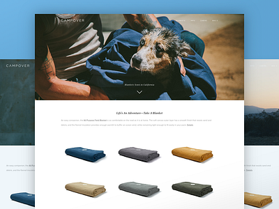 Campover Homepage blankets campover ecommerce homepage shop store