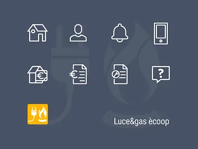 Icone per App Luce&Gas ècoop app icon icon app icon design icon designer icon pack icon packs icon set icon sets icone iconography icons icons design outline outline icon ui ui icons uidesign vector
