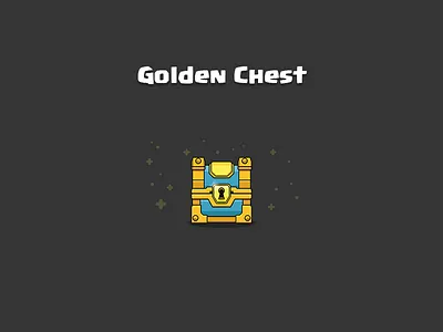 Clash Royale: Golden Chest box chest clash crate game gold golden icon illustration iphone royale silver
