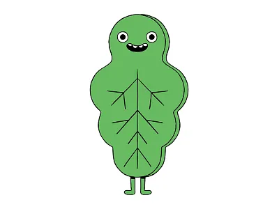 Smells like Green Spirit character design green jimdo leaf smile
