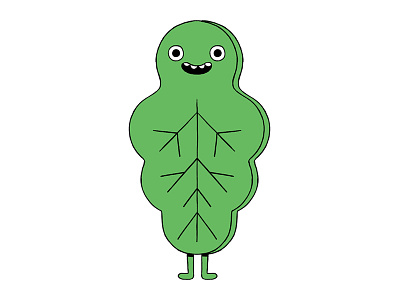 Smells like Green Spirit character design green jimdo leaf smile