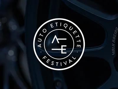 Auto Etiquette Festival Logo auto automotive badge branding cars circle clean logo logolounge minimal round typography