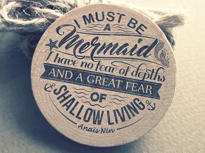 Mermaid Design circular design fonts lettering mermaid quote shallow typography