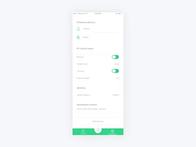 Settings screen app green ios minimal mobile new project screen settings