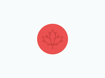 Newcomer to Canada backpacker canada circle design flat illustrator logo maple leaf newcomer toronto vector