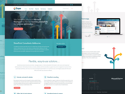 Sope blue design landing layout site web design website