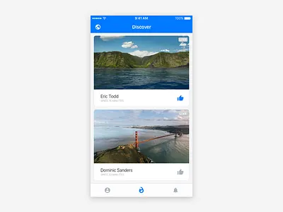 Live App Concept app clean concept flat live principle principleformac prototype video