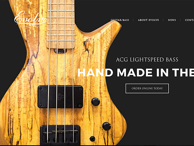 Evolve Guitars - Website ecommerce guitar website