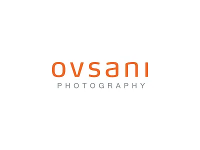 Ovsani Logo branding clean design grey inspiration logo minimal modern orange photography simple