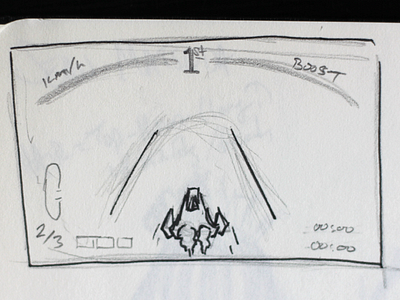 F-Zero UI Idea Basis basis f zero game nintendo sketch ui