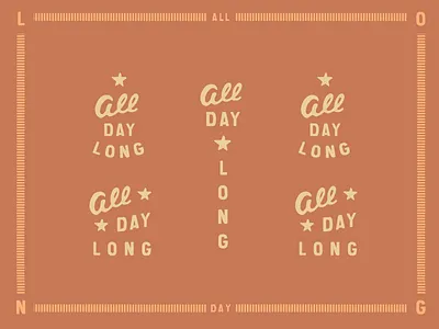 All Day Long all day long handdrawn illustrated type main and mill script vintage