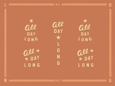 All Day Long all day long handdrawn illustrated type main and mill script vintage