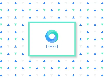Fresh Mark circle clean fresh icon logo mark mint pattern
