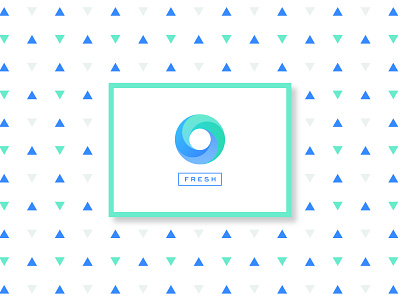 Fresh Mark circle clean fresh icon logo mark mint pattern