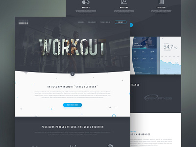 Fitness Website clean design fitness sport ui website workout