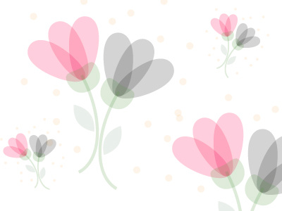 Translucent florals florals flower grey illustrator pattern pink repeat rotate translucent vector wip