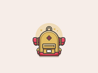 Rucksack backpack camping flat design icon logo design logo type mark minimal outdoors rucksack symbol woods