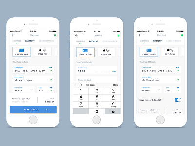 Checkout Payment app cards checkout e commerce ios payment ui